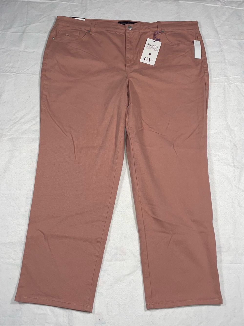 Gloria Vanderbilt 20W Amanda The Original Slimming Jean Fading Rose Pink NWT